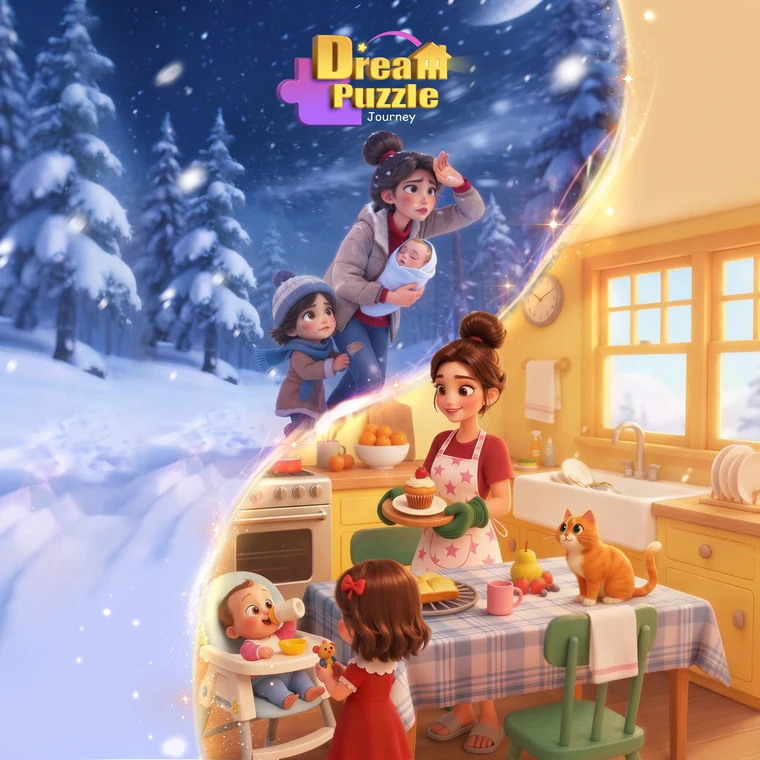 Warm homes and winter scenes from Dream Puzzle Journey
